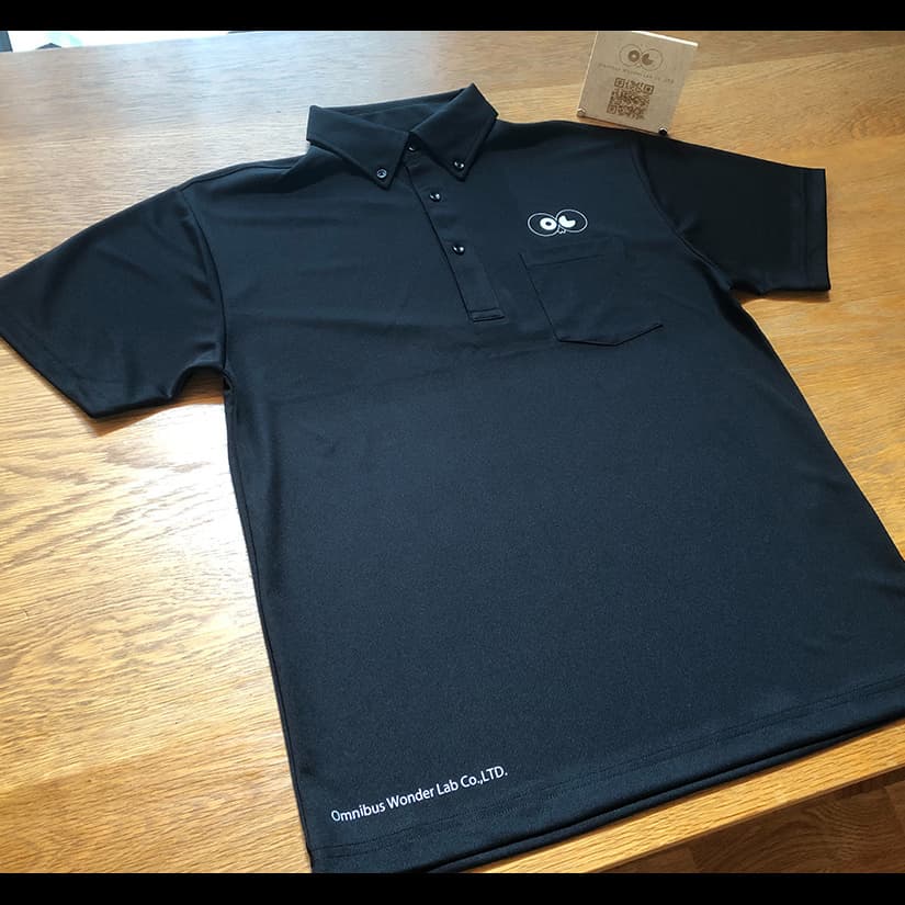 ドライ半袖ポロシャツ　アイロンプリント