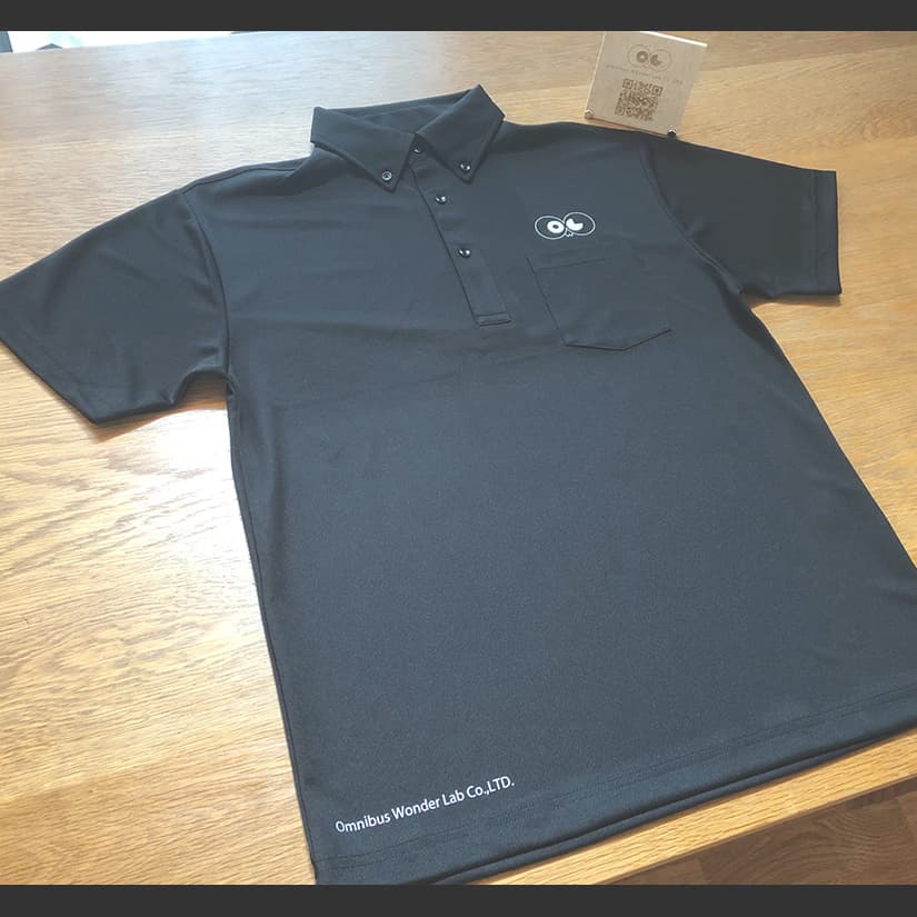 ドライ半袖ポロシャツ　アイロンプリント